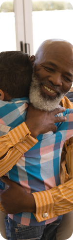 Two people embracing