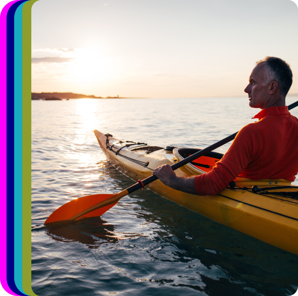 Person enjoying outdoor activities
